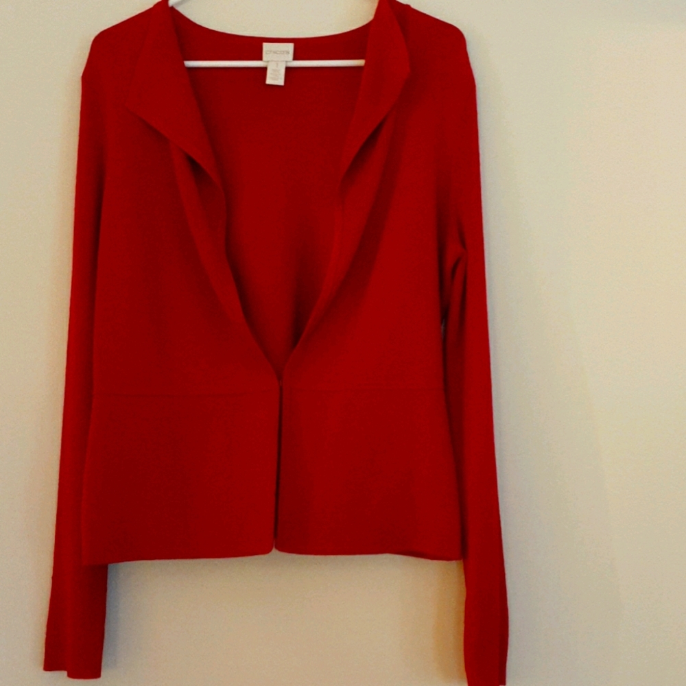 Chico's Bright Red Cardigan
